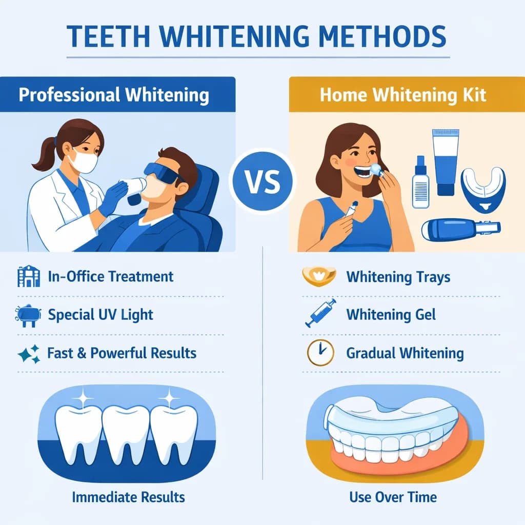 Blanchiment dentaire : comparatif des méthodes professionnelles